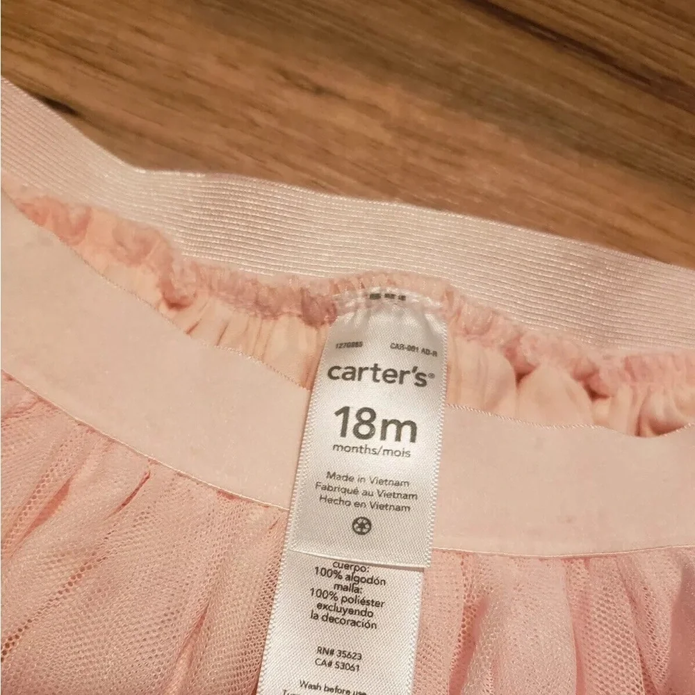 Carter’s Baby Girl Tutu Floral Butterfly Skirt Pink Size 18M